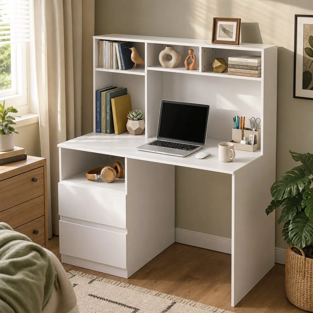 Computer Desk Office Study Table 120cm White