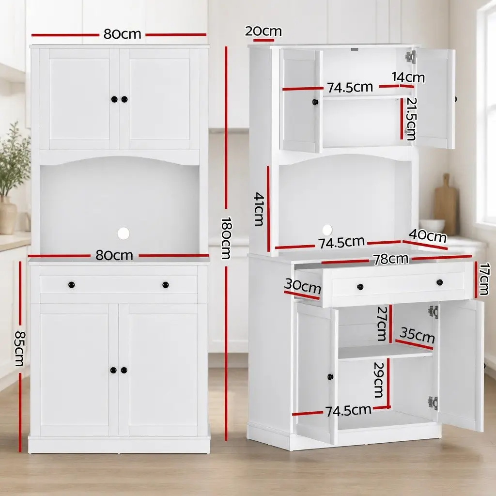 White 180cm Buffet Sideboard for Storage