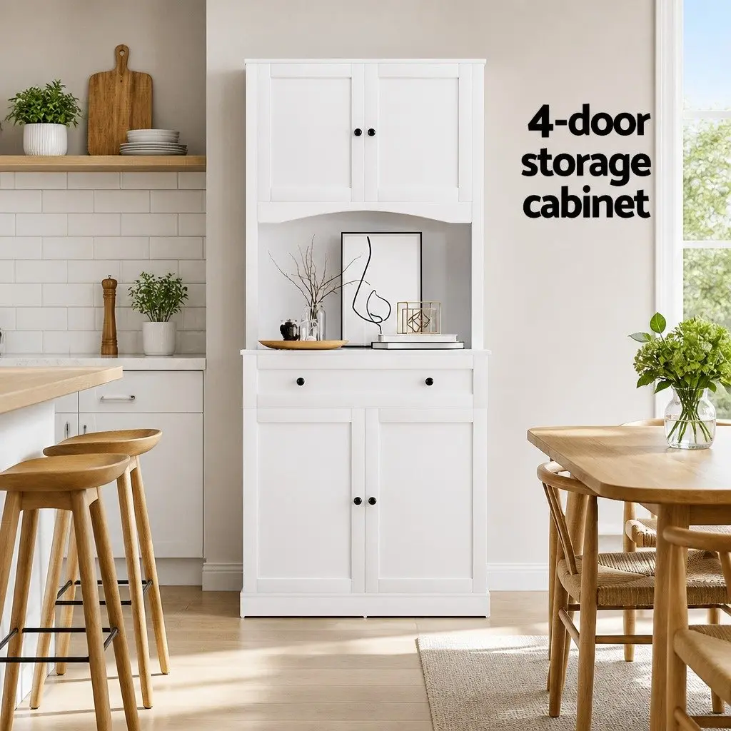 White 180cm Buffet Sideboard for Storage