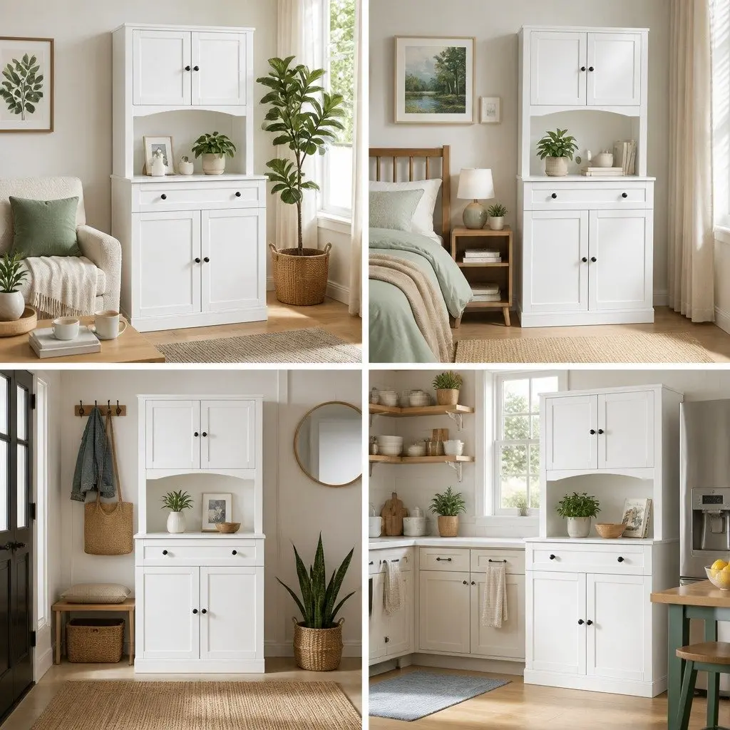 White 180cm Buffet Sideboard for Storage