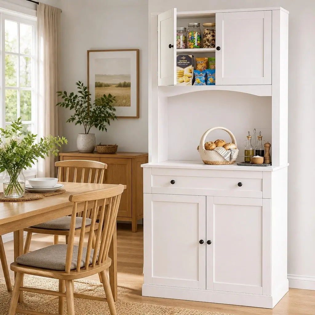 White 180cm Buffet Sideboard for Storage