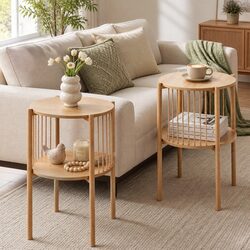 Warm and Practical Set of End Tables for Your Home