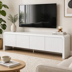 Warm White TV Unit 180cm for Value and Practicality