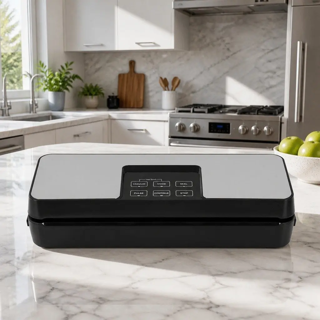 Food Vacuum Sealer Machine Touch Control 30cm Silver and Black