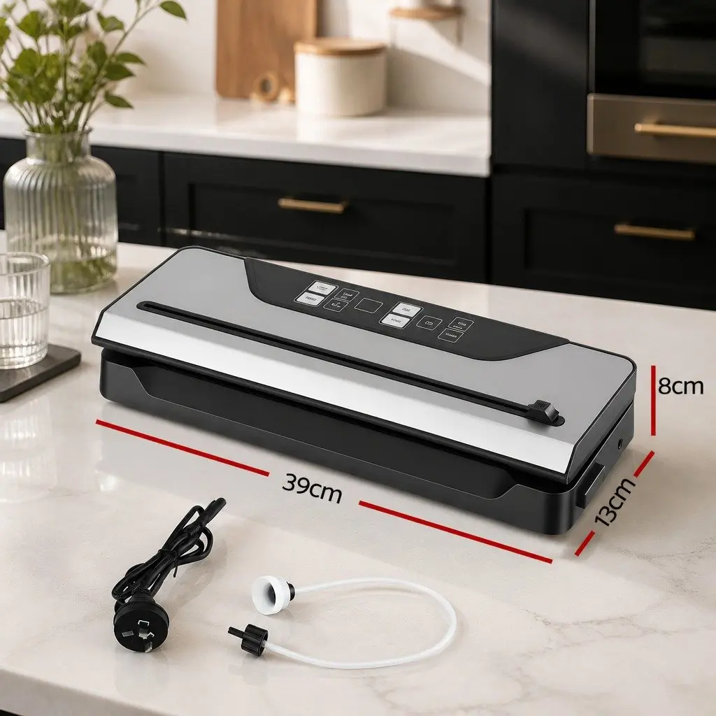 Food Vacuum Sealer Machine Auto Seal 9 Modes Marinate Adjustable Vacuum Pressure Black