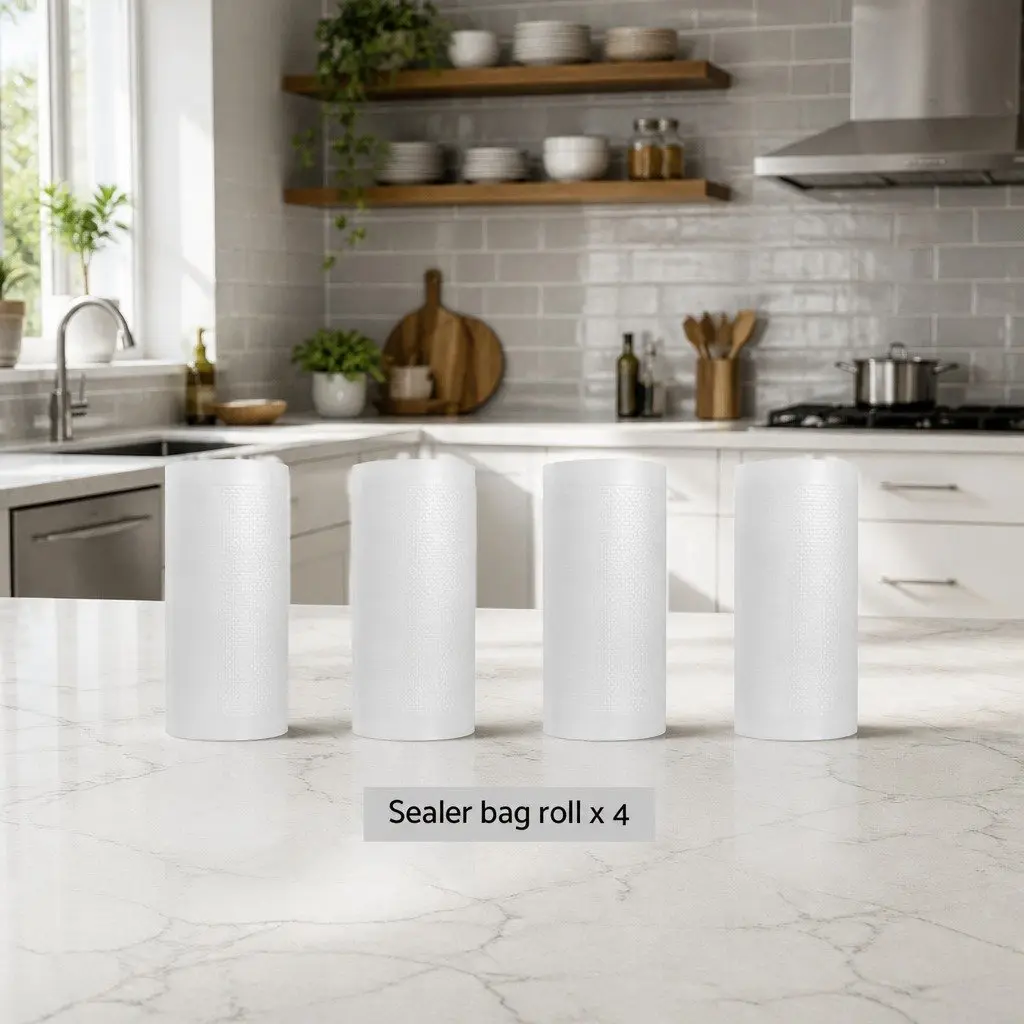 Food Vacuum Sealer Bags Storage Roll 15cm x 6m Transparent