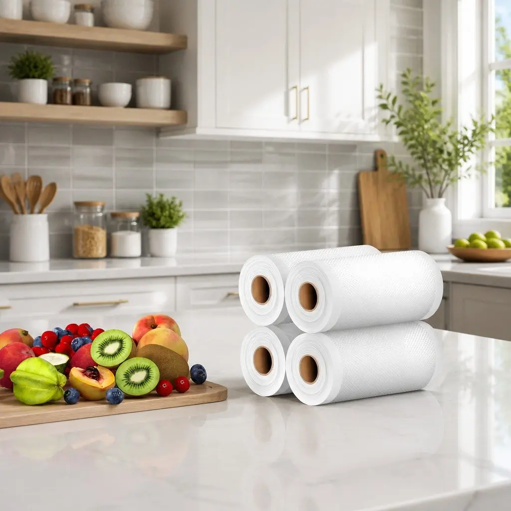 Food Vacuum Sealer Bags Storage Roll 15cm x 6m Transparent
