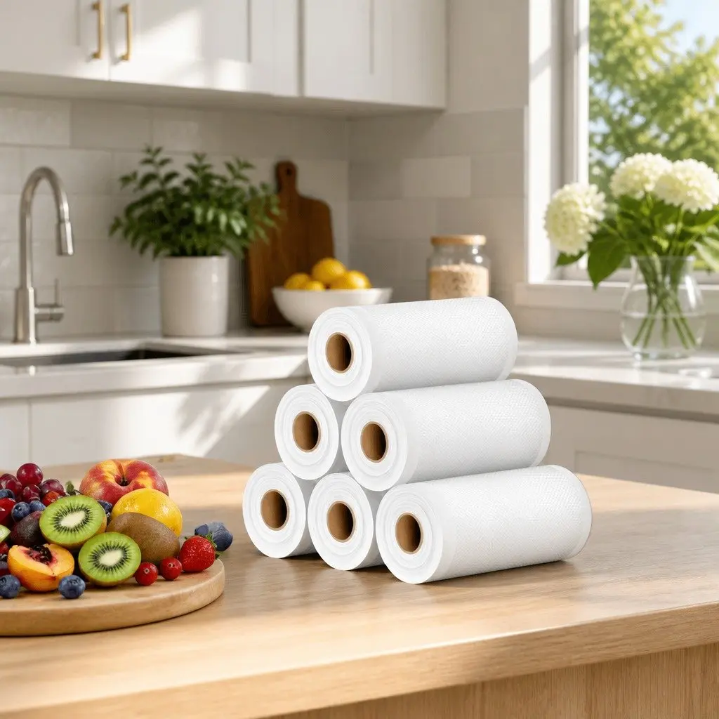 Food Vacuum Sealer Bags 6 Rolls Storage Freezer Fresh Keeping Transparent 15cm x 600cm