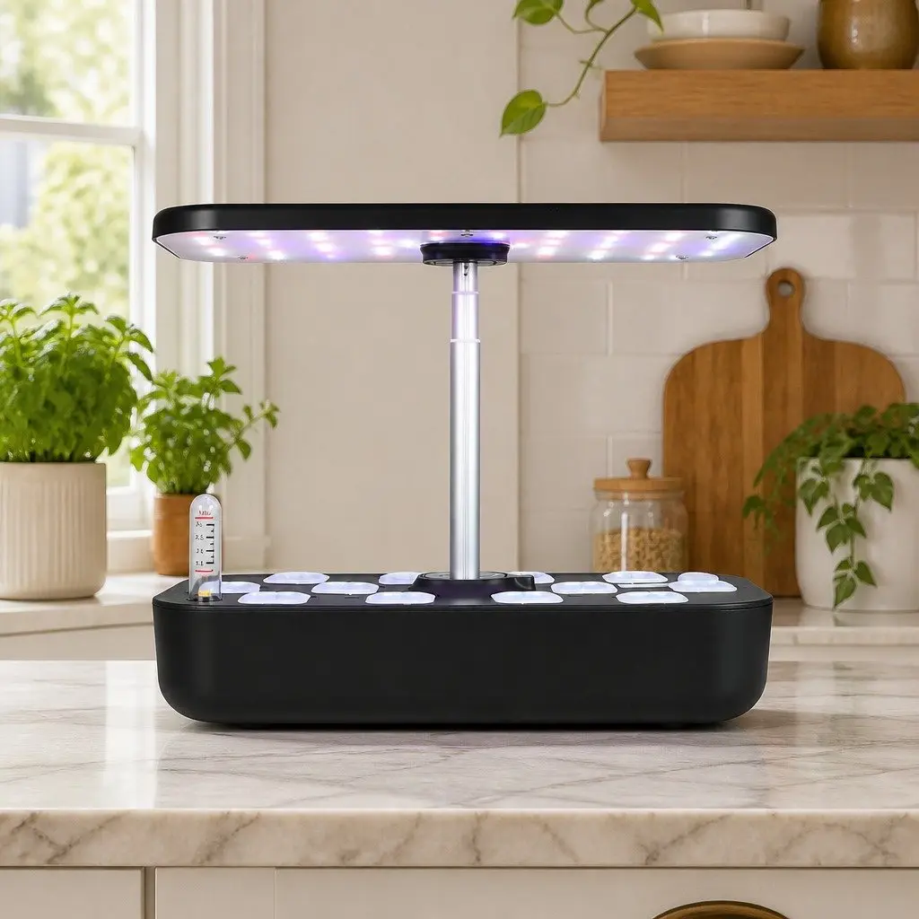 Hydroponic Growing System Indoor 12 Plants Herb Garden LED Grow Lights Water