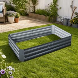 Reliable 150x90cm Galvanised Garden Bed for Home Use