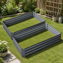Raised Garden Bed 120x90cm Planter Box Set of 2 Vegetable Herb Flower Container