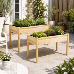 Practical Wooden Raised Garden Bed with Quality Build