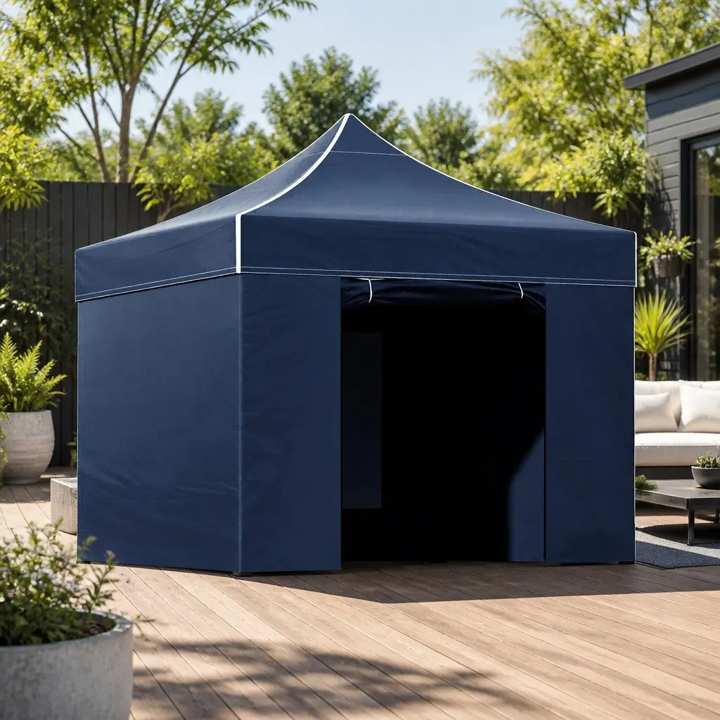Pop Up Gazebo Canopy Outdoor Shade 3x3m Black
