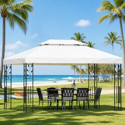 Reliable 4x3m Iron Art Gazebo for Outdoor Enjoyment