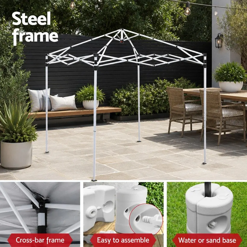 2x2m Outdoor Gazebo in Grey