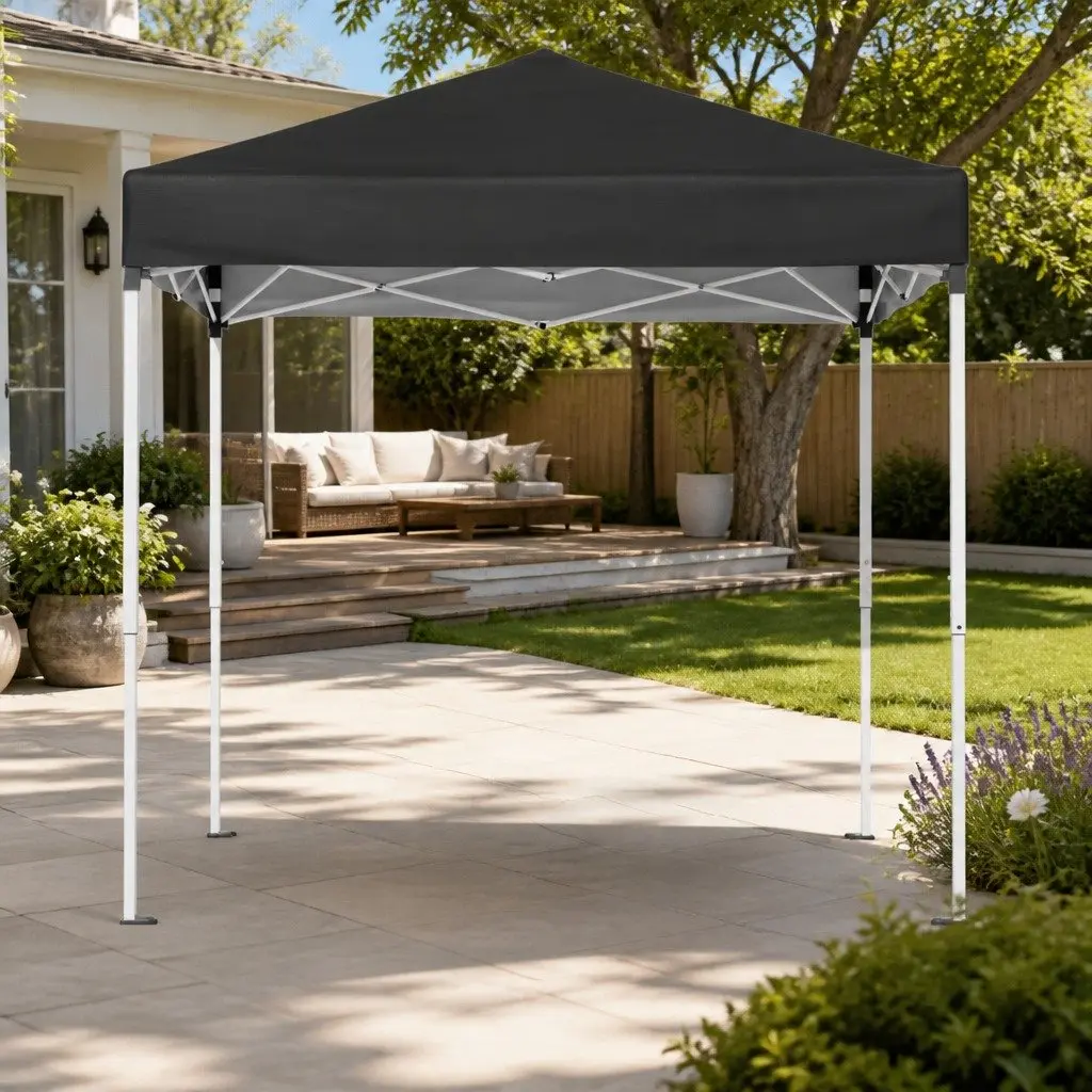 Gazebo Outdoor Shade 2x2m Portable Canopy Black