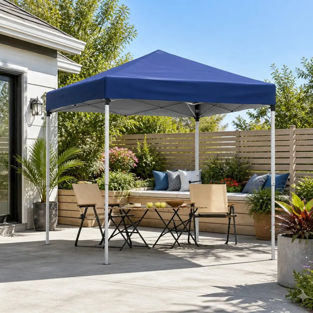 Gazebo Outdoor Shade Canopy 2x2m Blue Portable