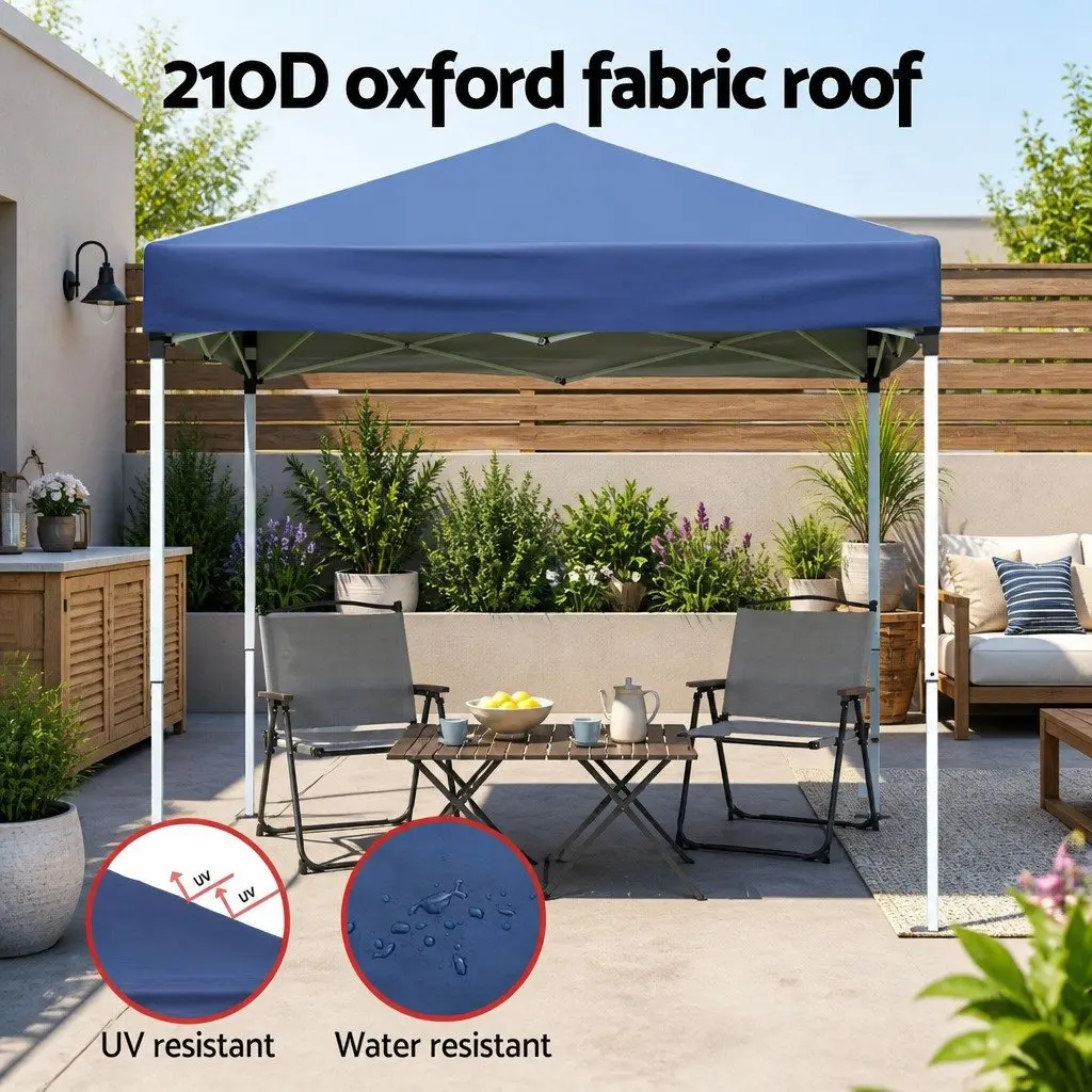 Gazebo Outdoor Shade Canopy 2x2m Blue Portable