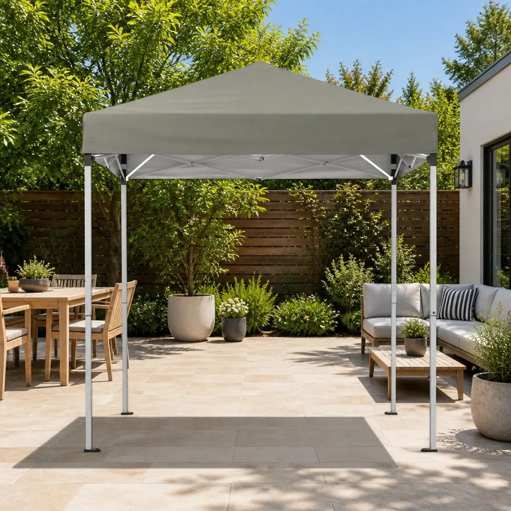 Gazebo Portable Canopy 2x2m Outdoor Shade Light Grey