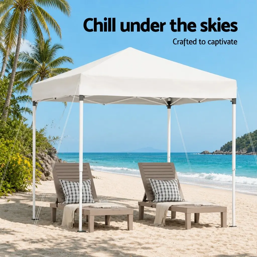 Gazebo Portable Outdoor Shelter 2x2m White Canopy