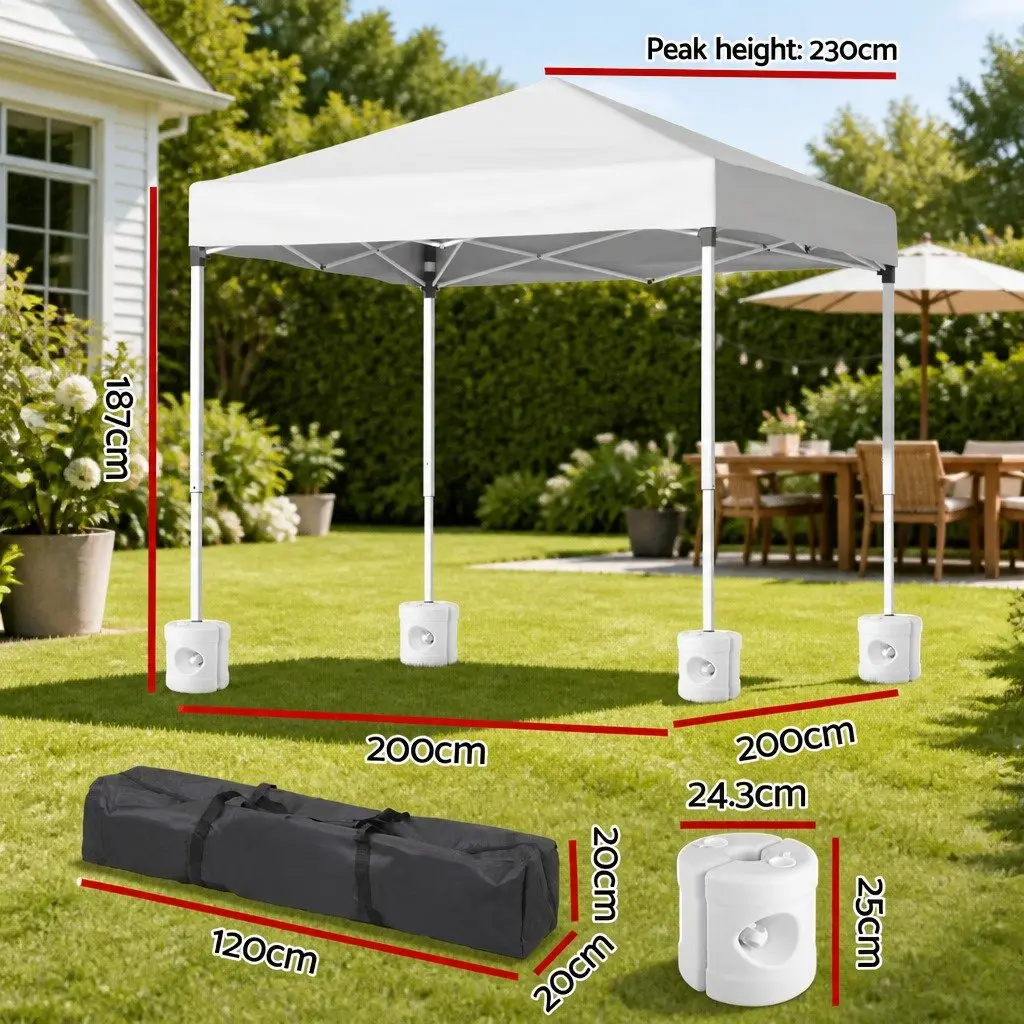 2x2m Patio Gazebo with Easy Setup and Stability