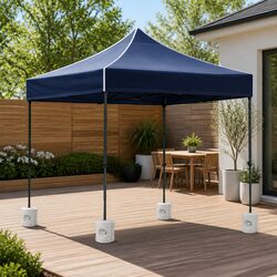 Reliable 3x3m Navy Gazebo with Adjustable Heights