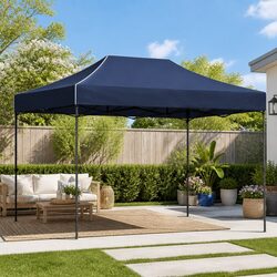 Reliable Navy Pop Up Gazebo 3x4.5m for Outdoor Gatherings