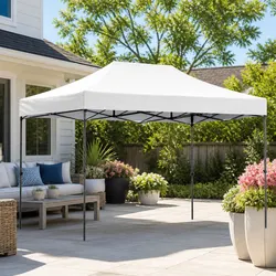 Reliable Outdoor Pop Up Gazebo 3x4.5m White