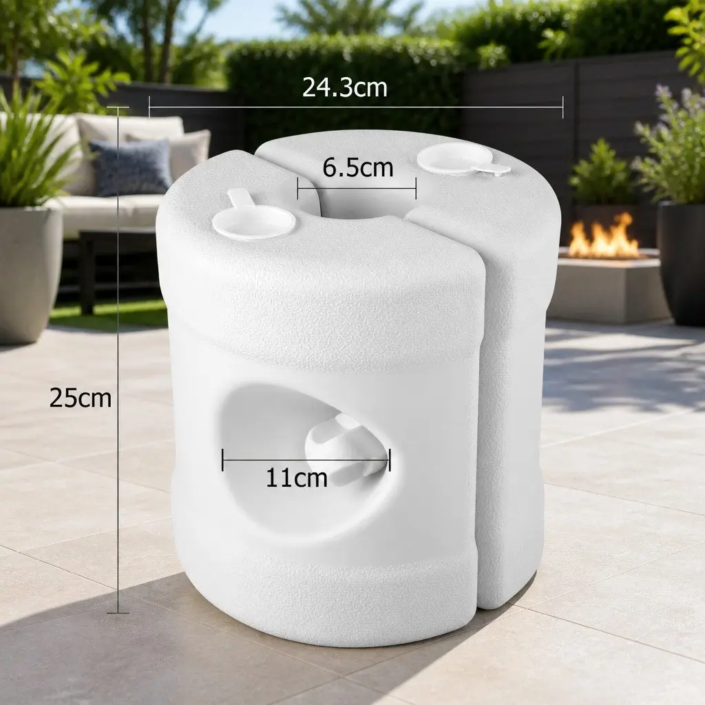 Gazebo Base Pod Kit Outdoor Canopy Leg Stabiliser 4 Pieces White
