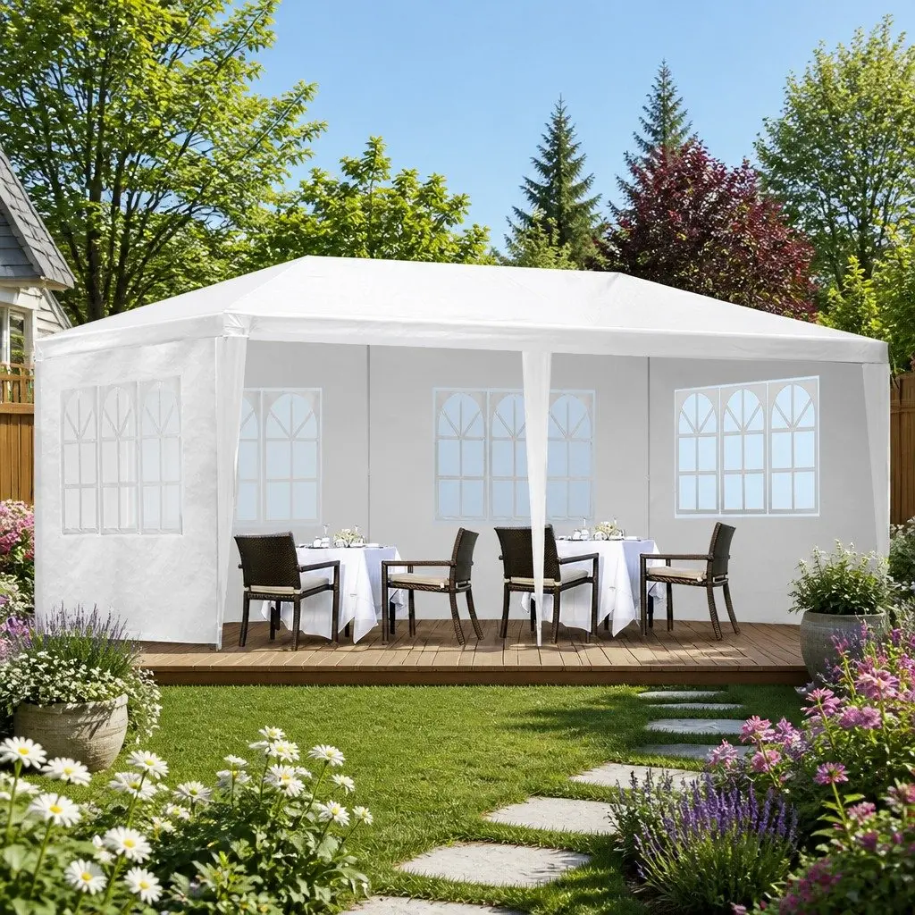 Outdoor Gazebo Canopy 3x6m Wedding Party Tent White