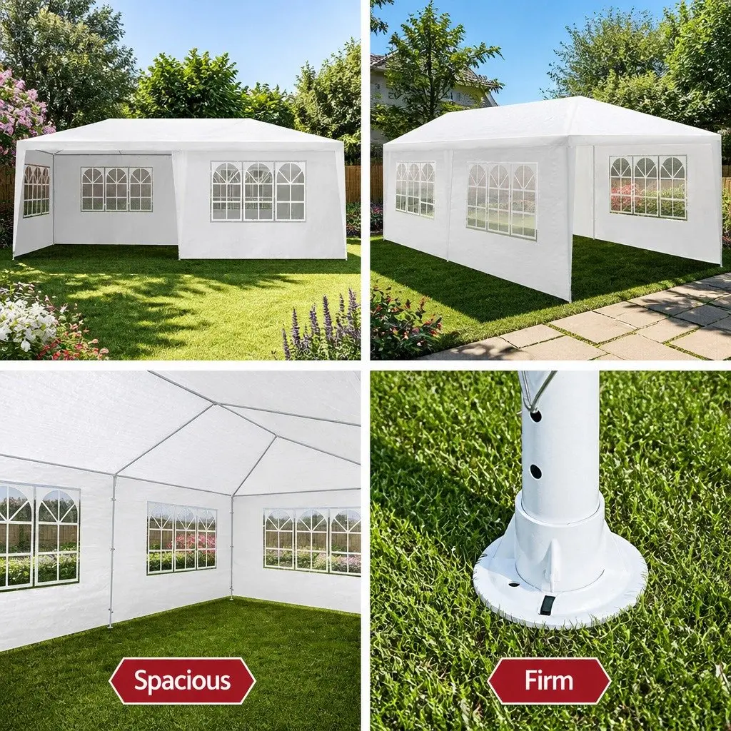 Outdoor Gazebo Canopy 3x6m Wedding Party Tent White