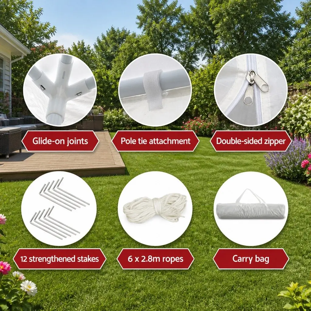 Outdoor Gazebo Canopy 3x6m Wedding Party Tent White