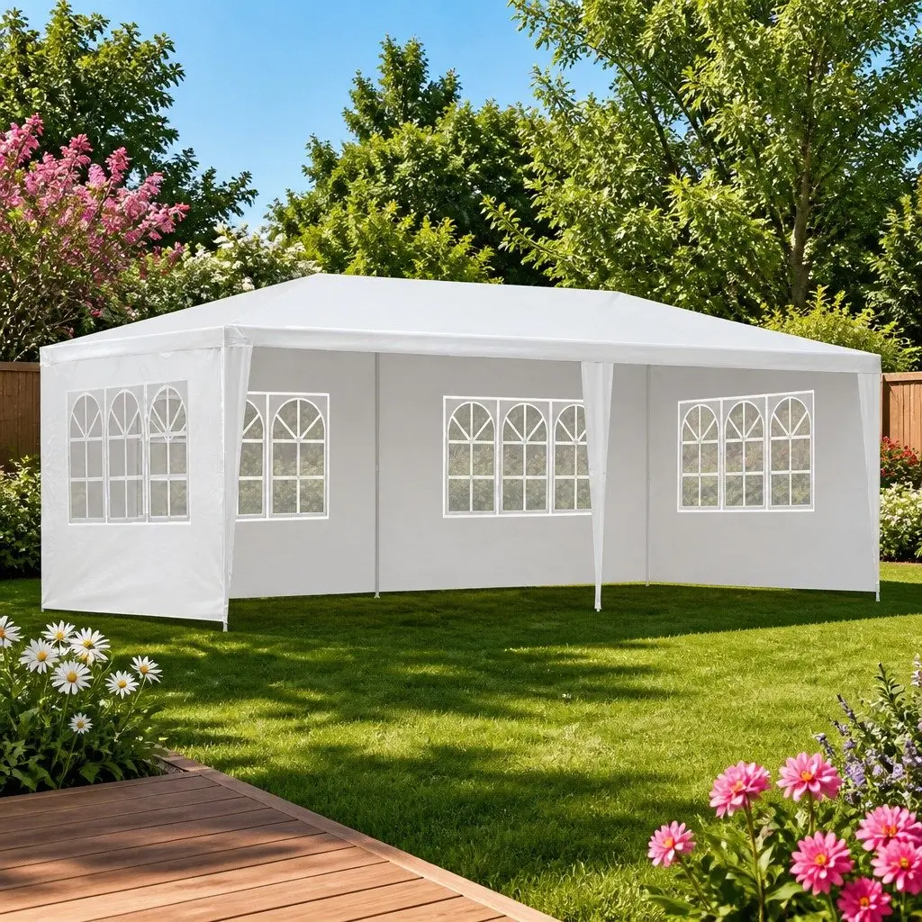 Outdoor Gazebo Canopy 3x6m Wedding Party Tent White