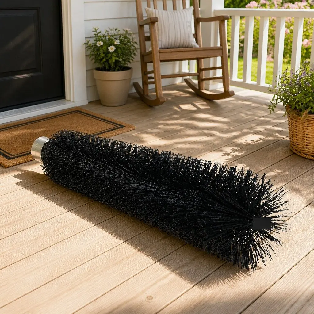 Gutter Guard Brush Debris Protection 92cm x 10cm Black Nylon Bristles 24 Piece