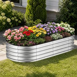 Reliable Outdoor Oval Planter Box 150x70x30cm for Your Garden