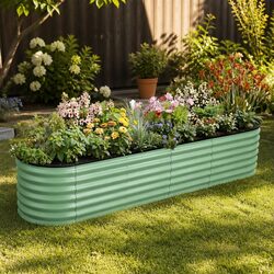 Reliable Oval Raised Garden Bed for Year-Round Use
