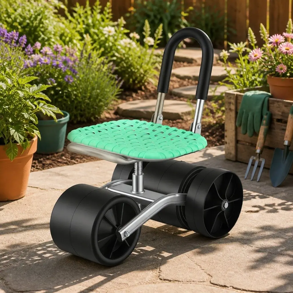 Garden Work Seat on Wheels