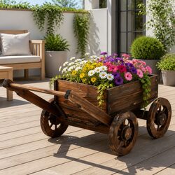 Wooden Planter Cart: Value and Versatility