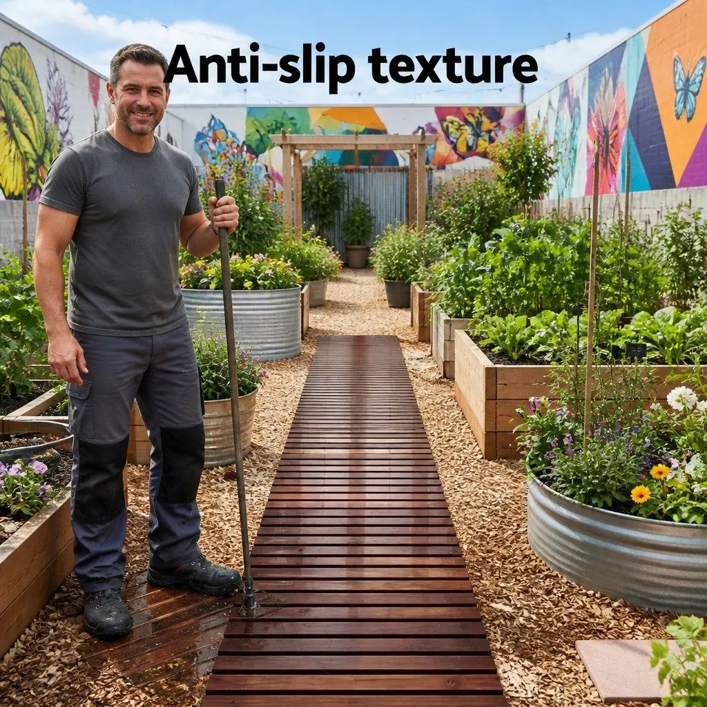 Garden Pathway Roll-Out Walkway 8FT Outdoor Decking Charcoal Anti-Slip