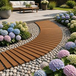 Warm 8FT Wooden Pathway for Outdoor Areas