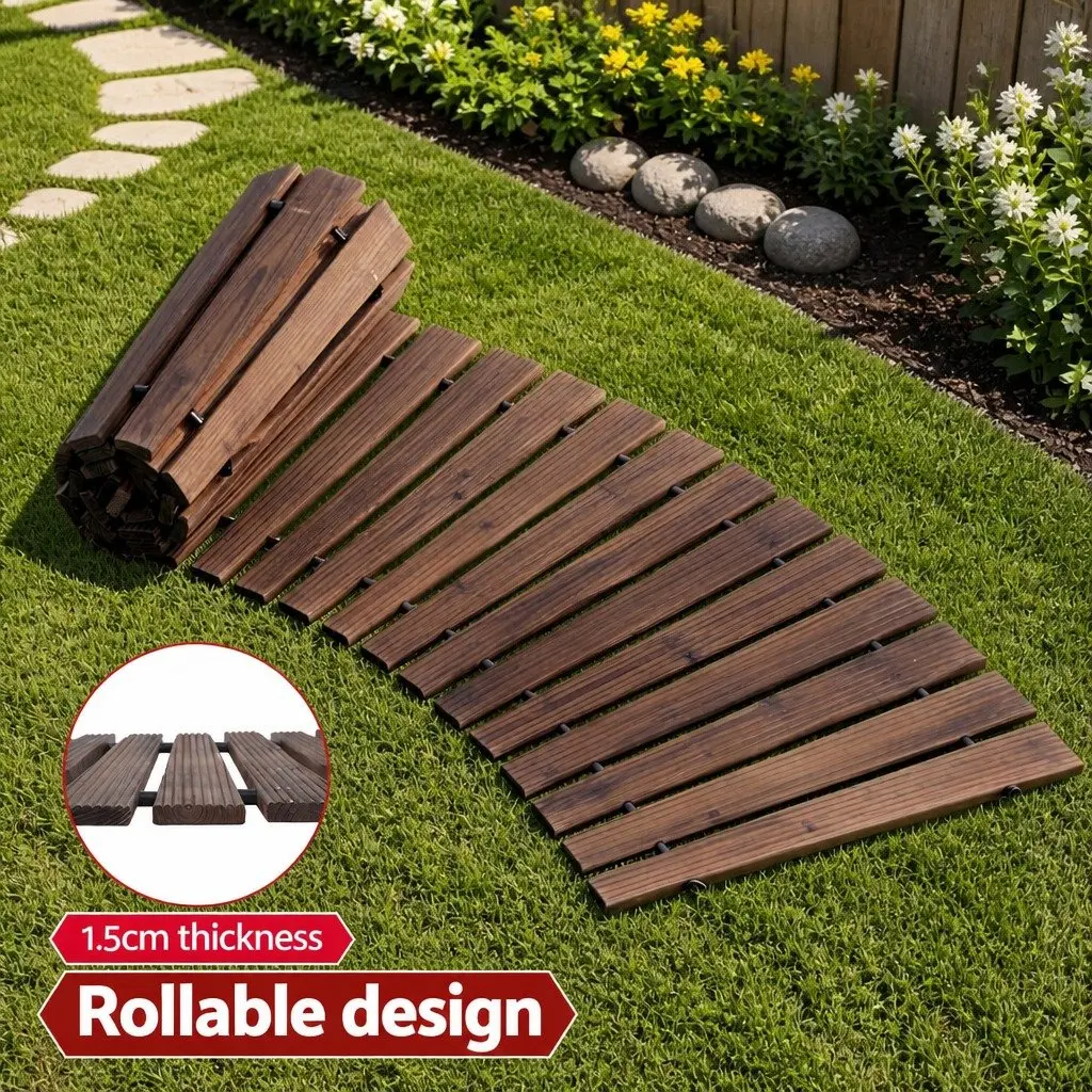 Garden Pathway Roll-Out Walkway 8FT Curved Outdoor Backyard Terrain Flexible