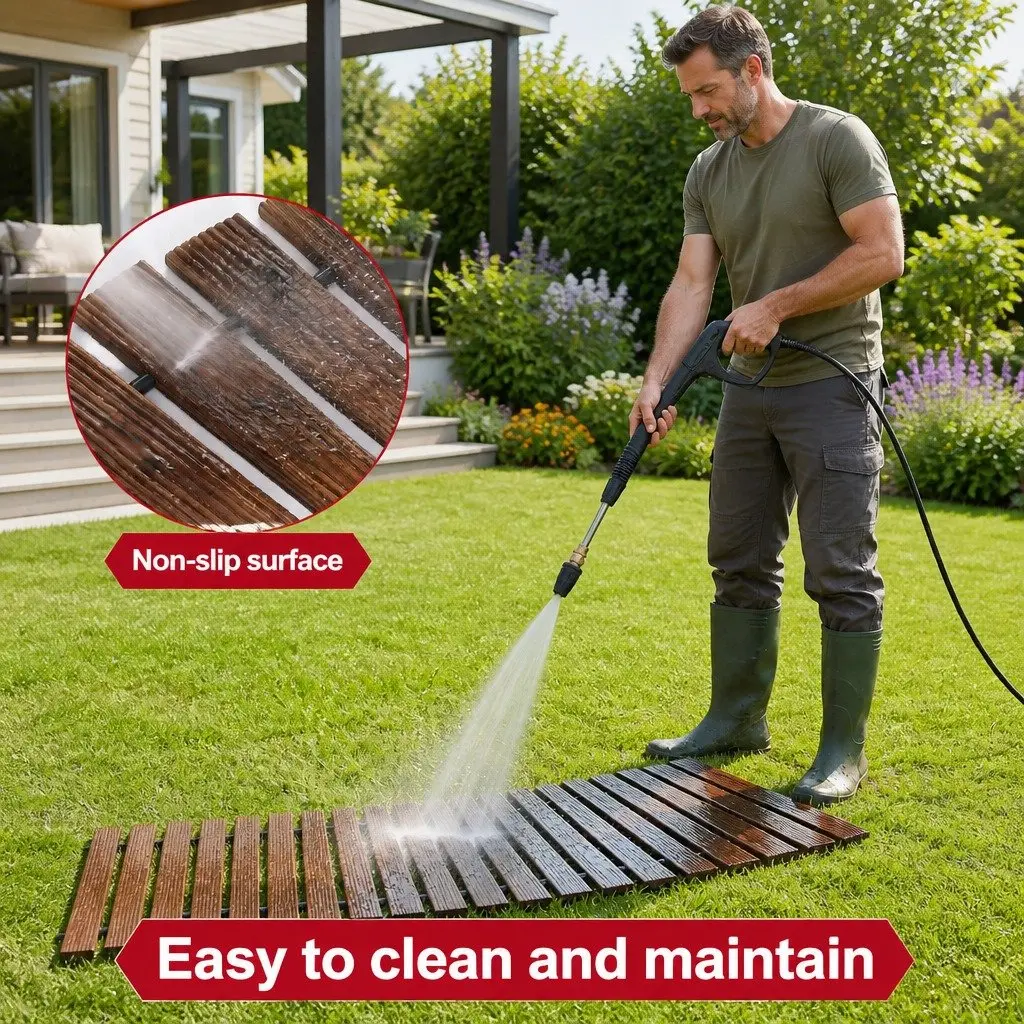 Garden Pathway Roll-Out Walkway 8FT Curved Outdoor Backyard Terrain Flexible