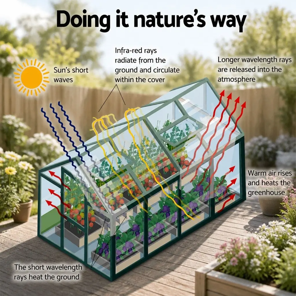 Greenhouse Aluminium Polycarbonate 5.1x2.44x2.1M Garden Plant Growing Shed Green