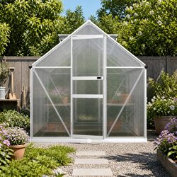 Reliable Aluminium Polycarbonate Greenhouse 2.42x1.9x1.95M