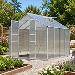 Aluminium Greenhouse 2.42x2.5x2.26M - Reliable and Practical