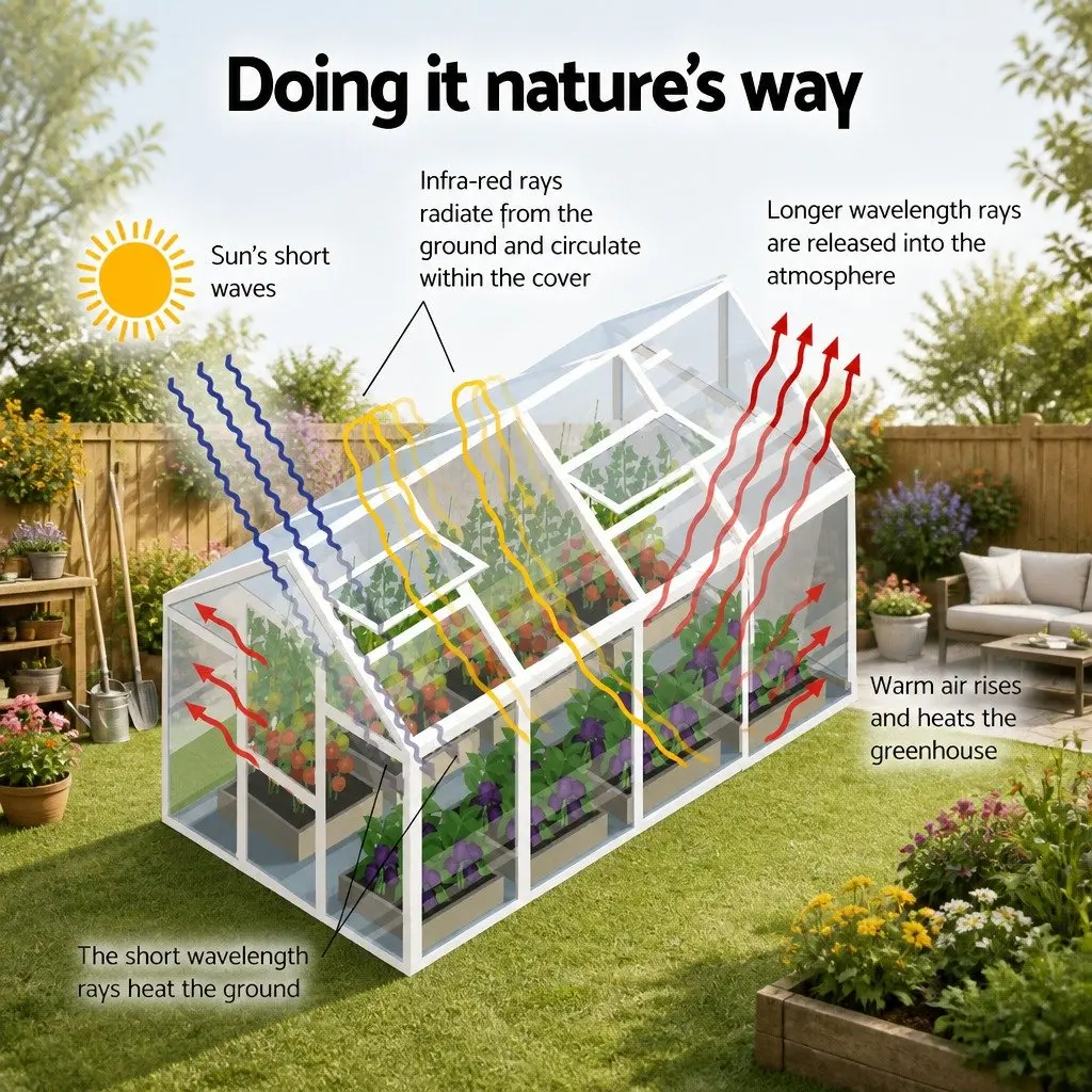 Aluminium Greenhouse Garden Plant Growing House 3x2.5x1.95M Polycarbonate