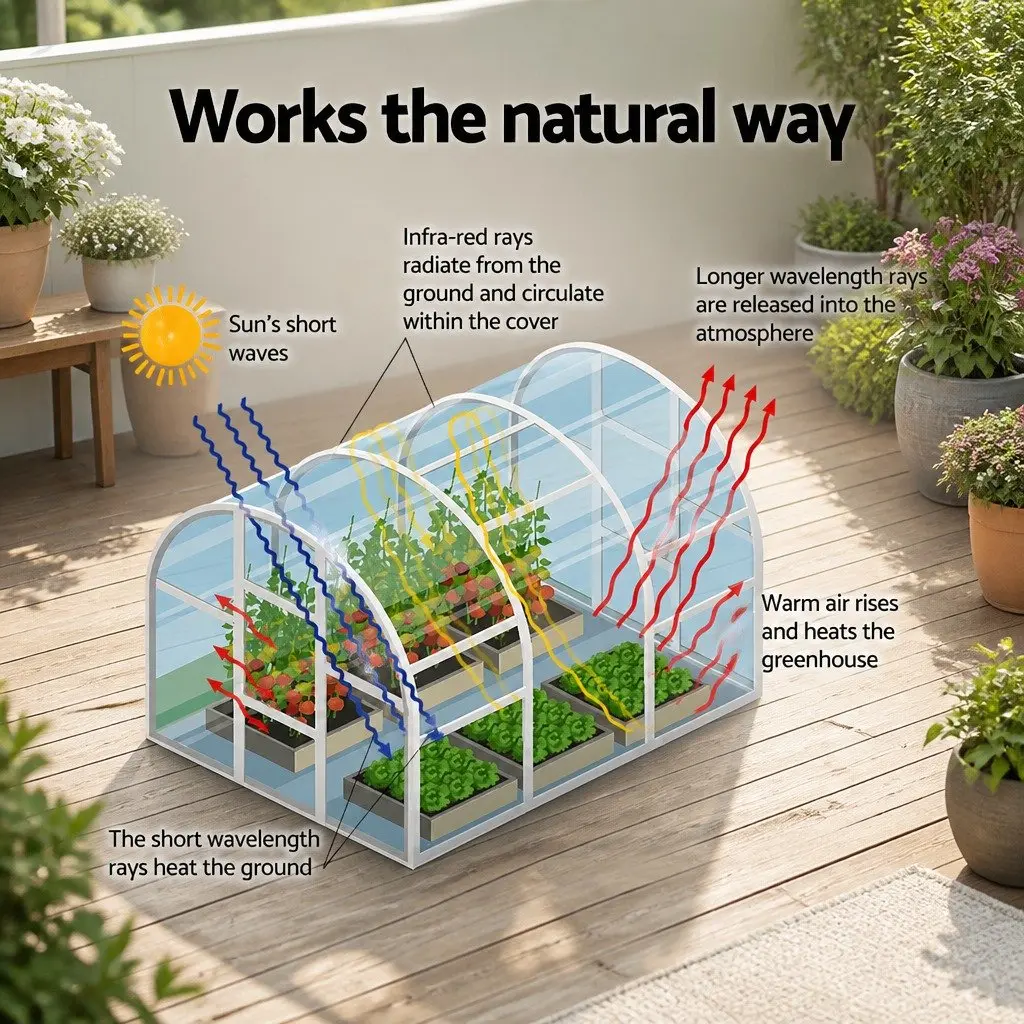 Mini Greenhouse PE Cover Roll-Up Zippered Door Small Garden Patio 121cm x 54cm x 62cm Transparent