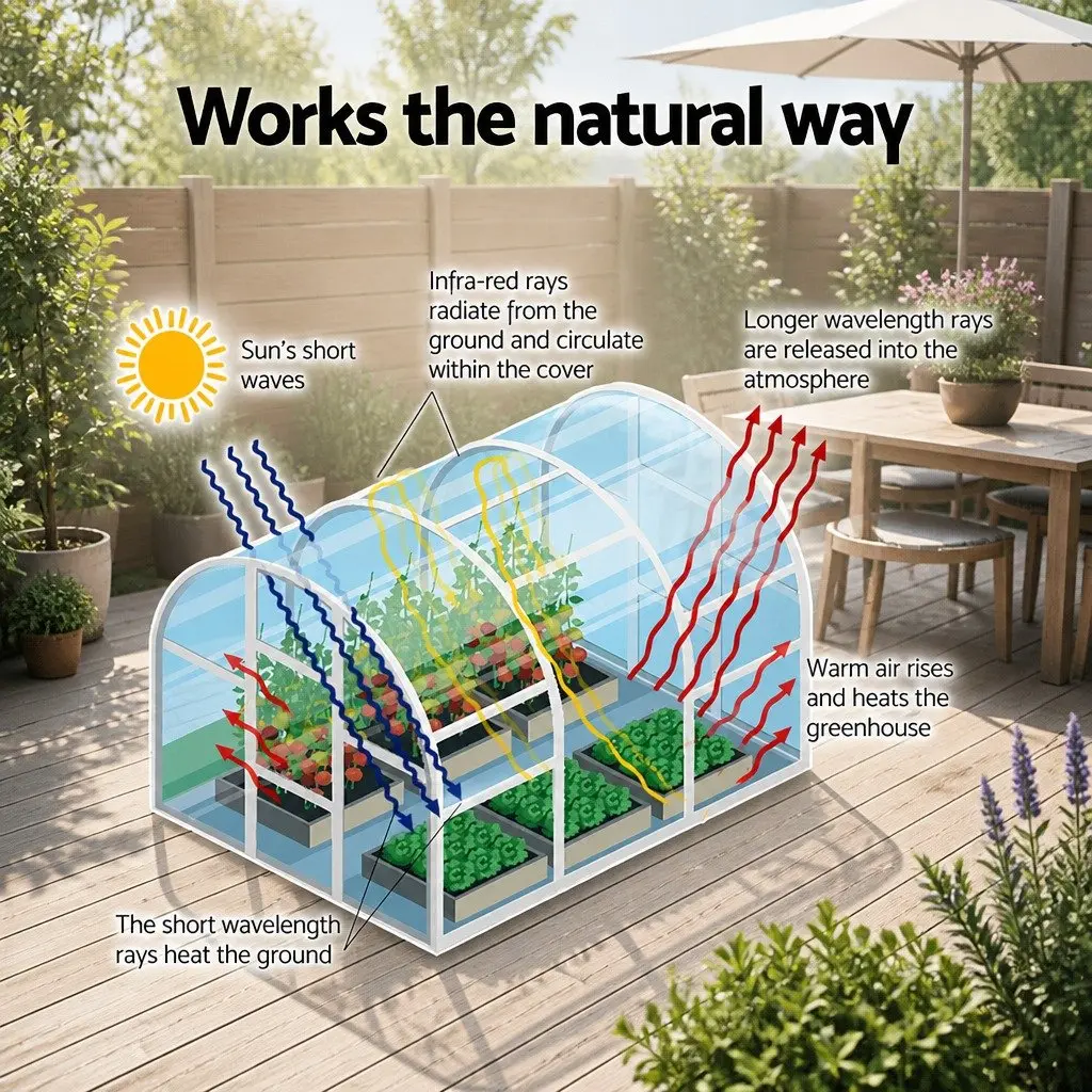 Mini Greenhouse Raised Garden Bed Planter Box 1.8x0.9x0.9M Green Transparent