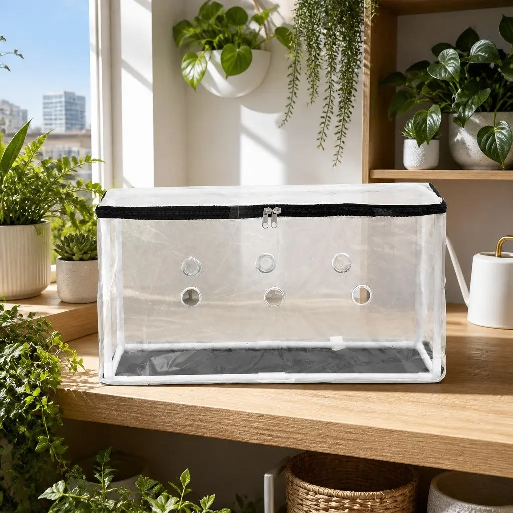 Mini Greenhouse 50x25x25cm Portable Plant Protector PVC Cover Balcony Patio Herb