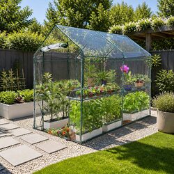 Reliable Walk-in Greenhouse Tunnel 1.2x1.9x1.9M for Gardeners